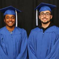 two GradFest attendees take picture together